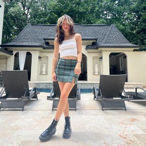 Green Plaid Kids Target Skirt